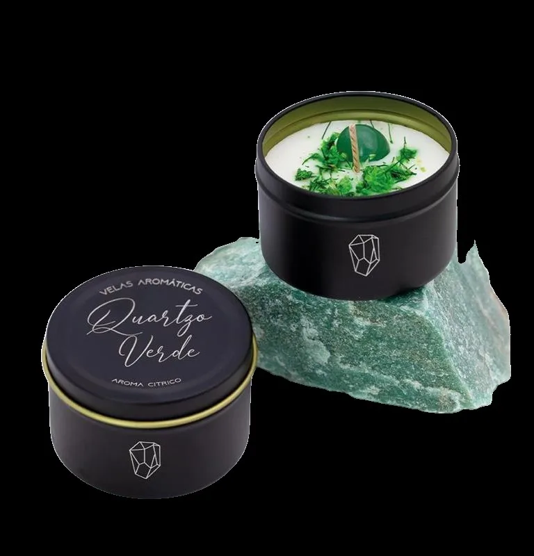 Vela aromática Quartzo Verde, aroma Cítrico