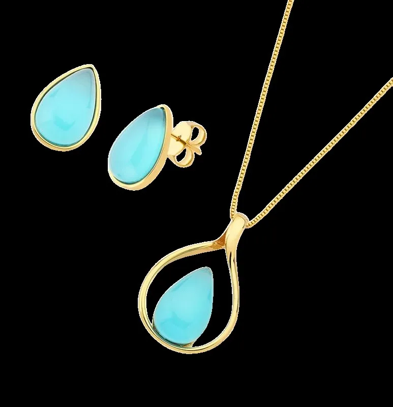 Conjunto colar e brincos "O poder das Ágatas"