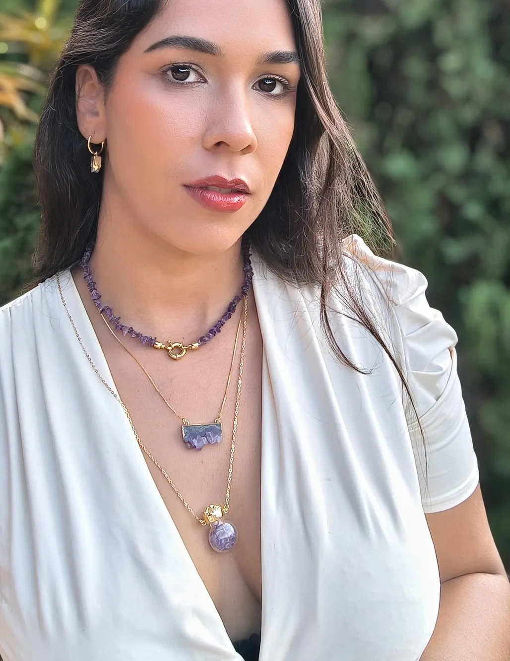 Choker pedrinhas de Ametista