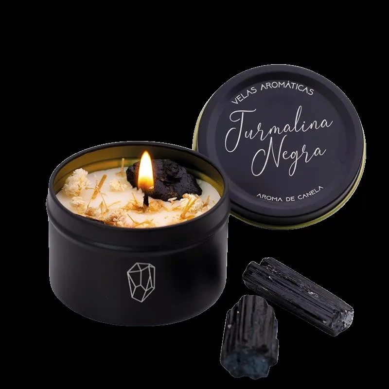 Vela aromática Turmalina Negra, aroma Canela